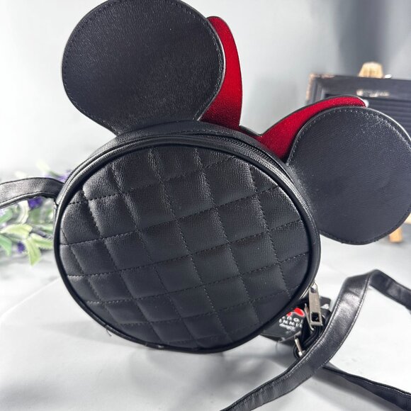 Disney Minnie Mouse Crossbody Purses Mouse Ears Icon Polka Dot Bow Shoulder Bag - Picture 2 of 16